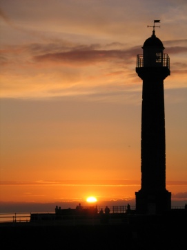 Sunset over Whitby Lighthouse